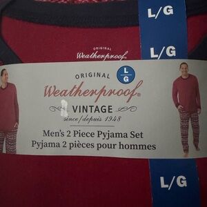 Weatherproof Men's Red 2 Piece Pyjama Set size L NWT